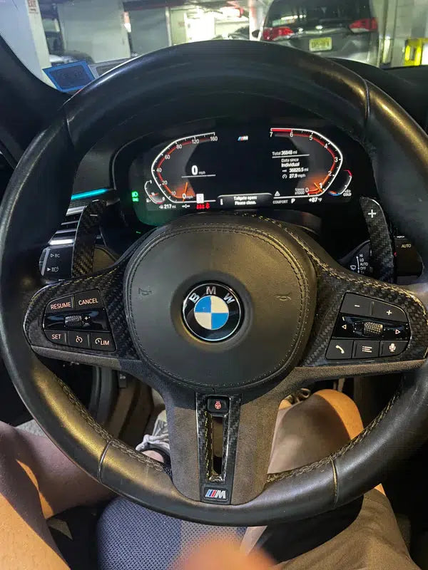 BMW G Chassis Carbon Fiber Steering Wheel Trim