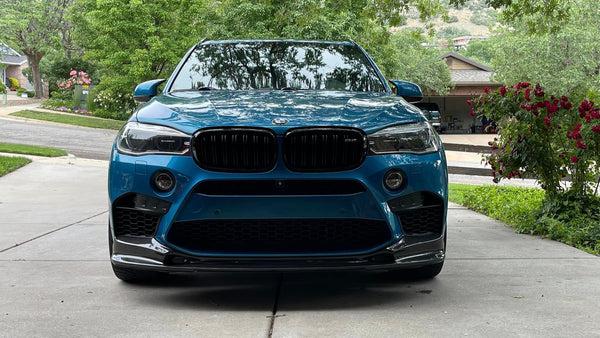 BMW F85 X5M & F86 X6M 3D Style Carbon Fiber Front Lip