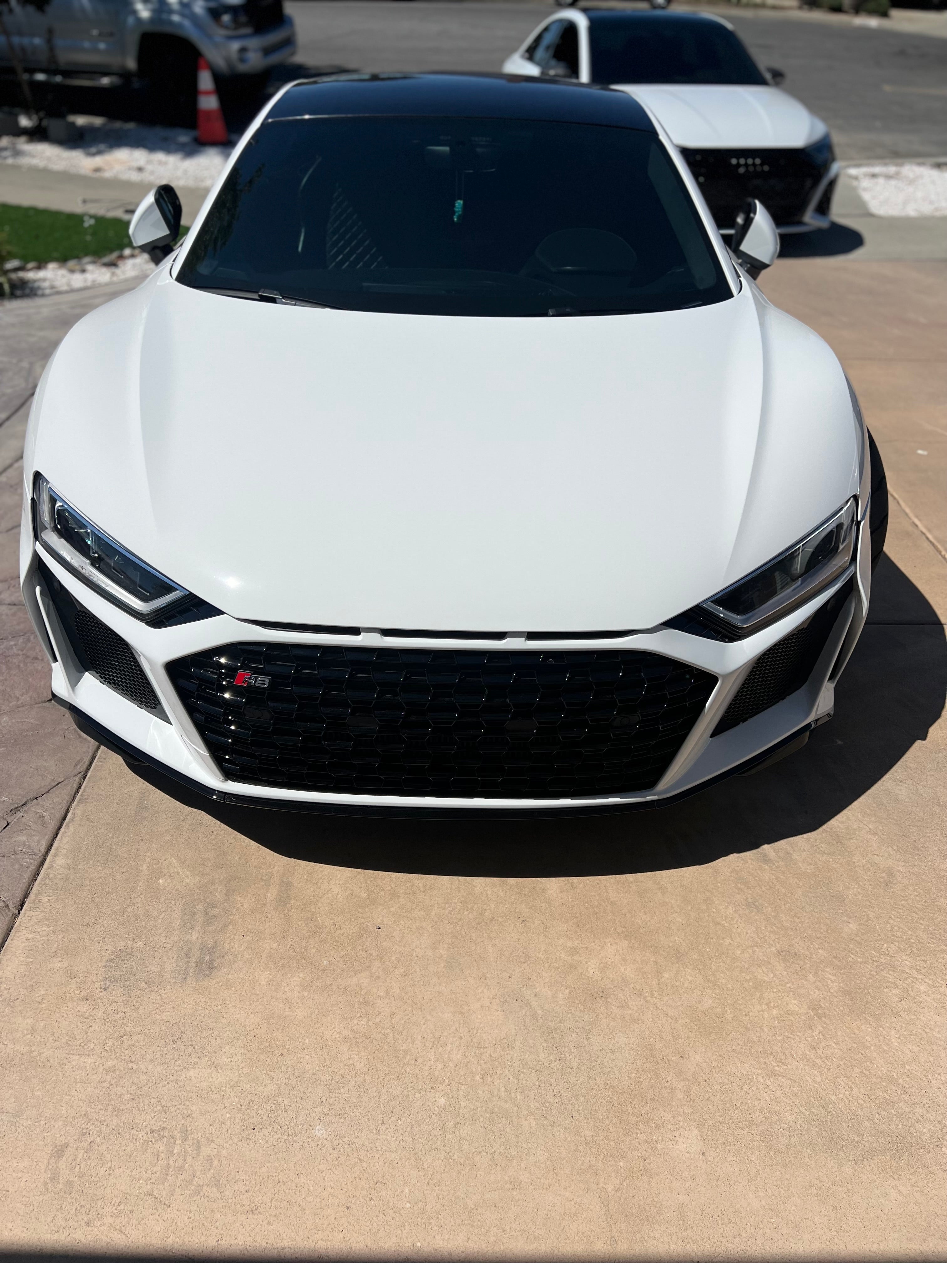 Audi R8 Pre Face Lift To Face Lift Conversion Front Bumper With Grilles & Trims 2017-2023