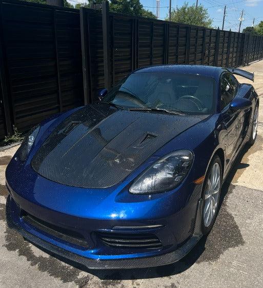 Porsche 718 Boxster/Cayman/GT4/GT4RS Carbon Fiber Hood