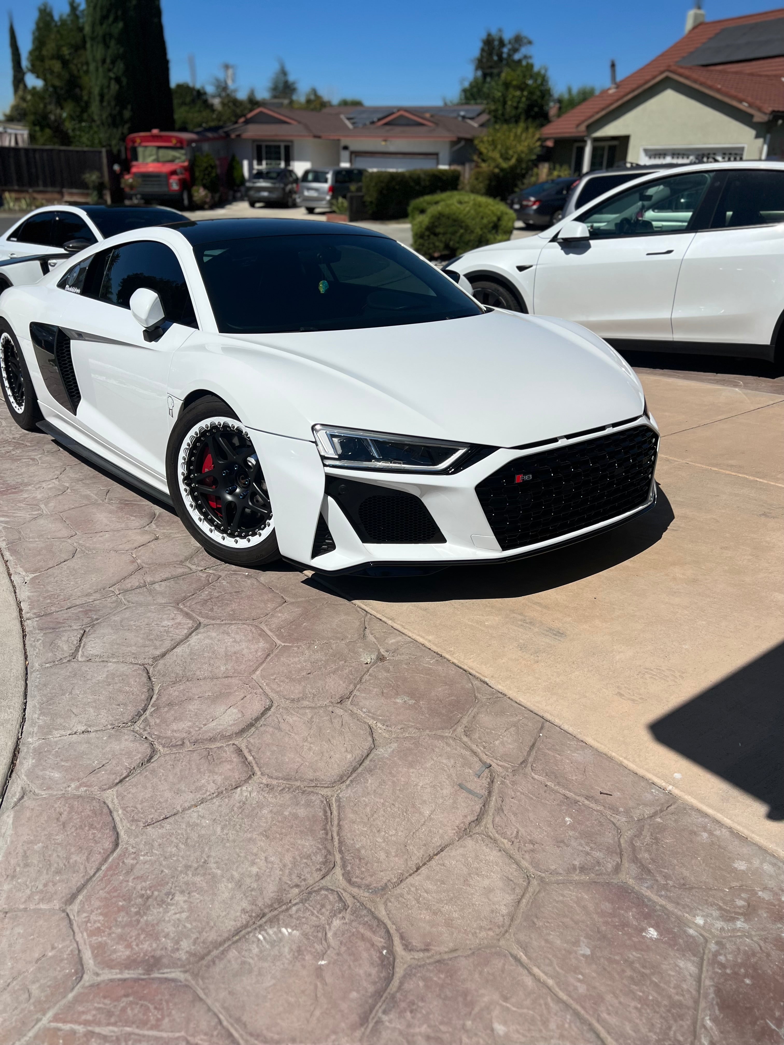 Audi R8 Pre Face Lift To Face Lift Conversion Front Bumper With Grilles & Trims 2017-2023