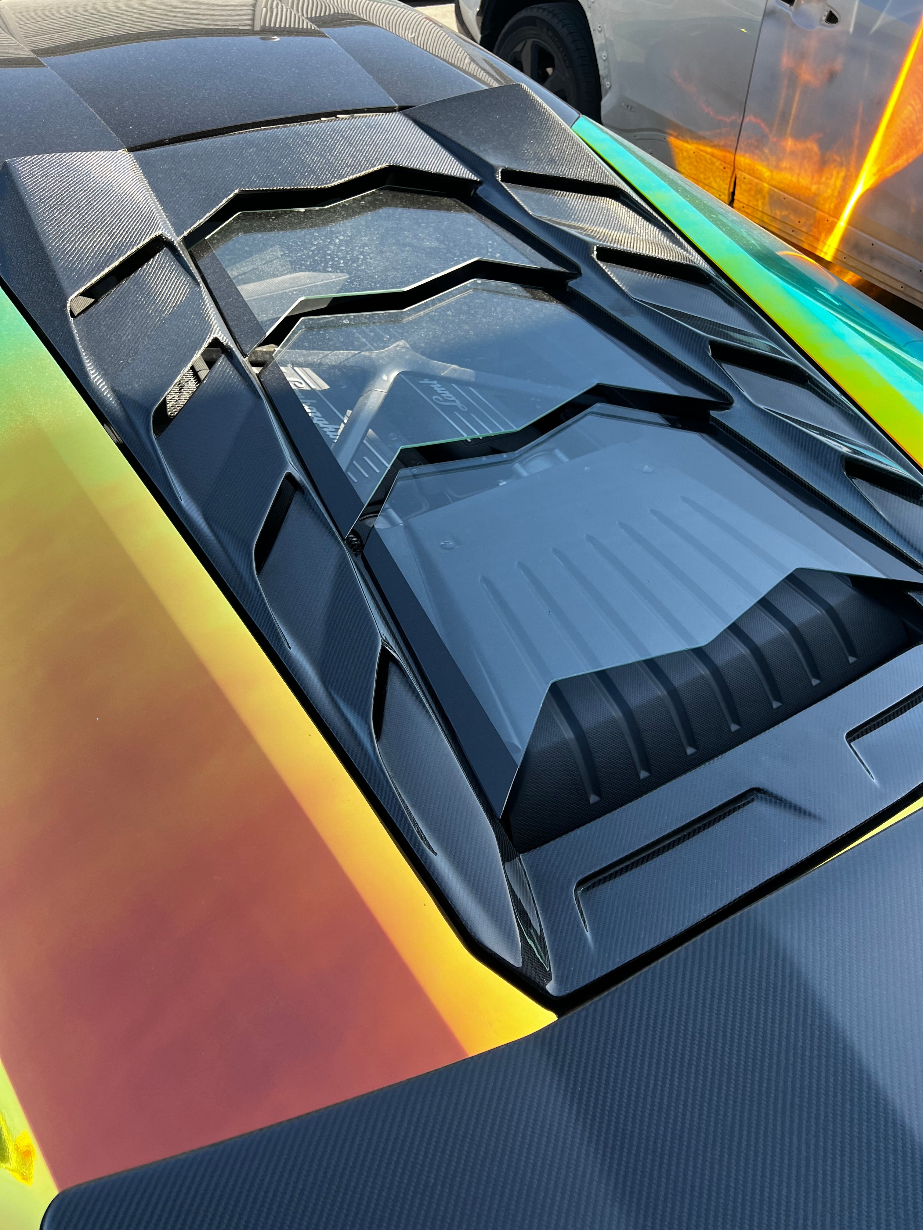 Lamborghini Huracan Carbon Fiber Glass Engine Cover