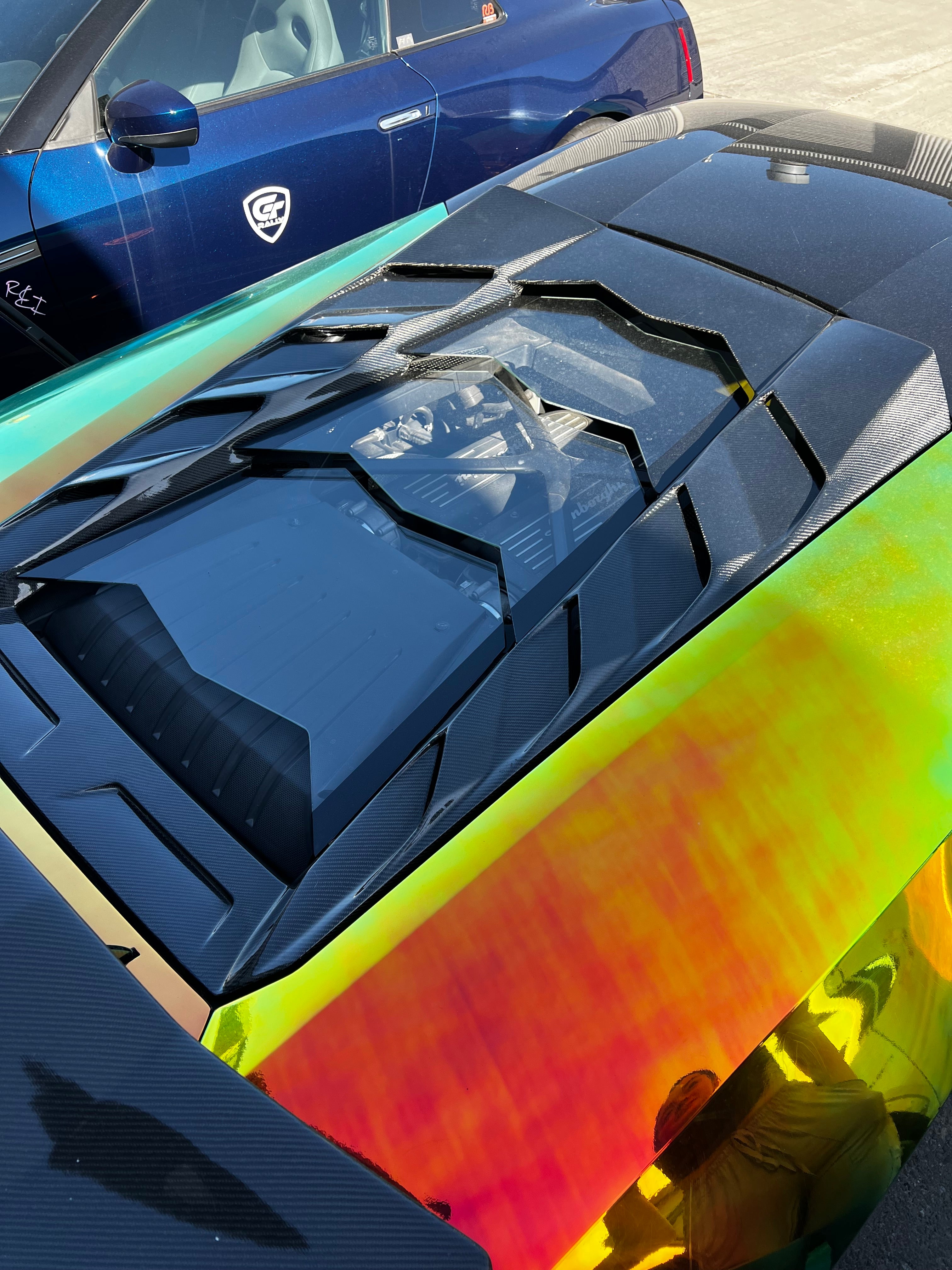 Lamborghini Huracan Carbon Fiber Glass Engine Cover