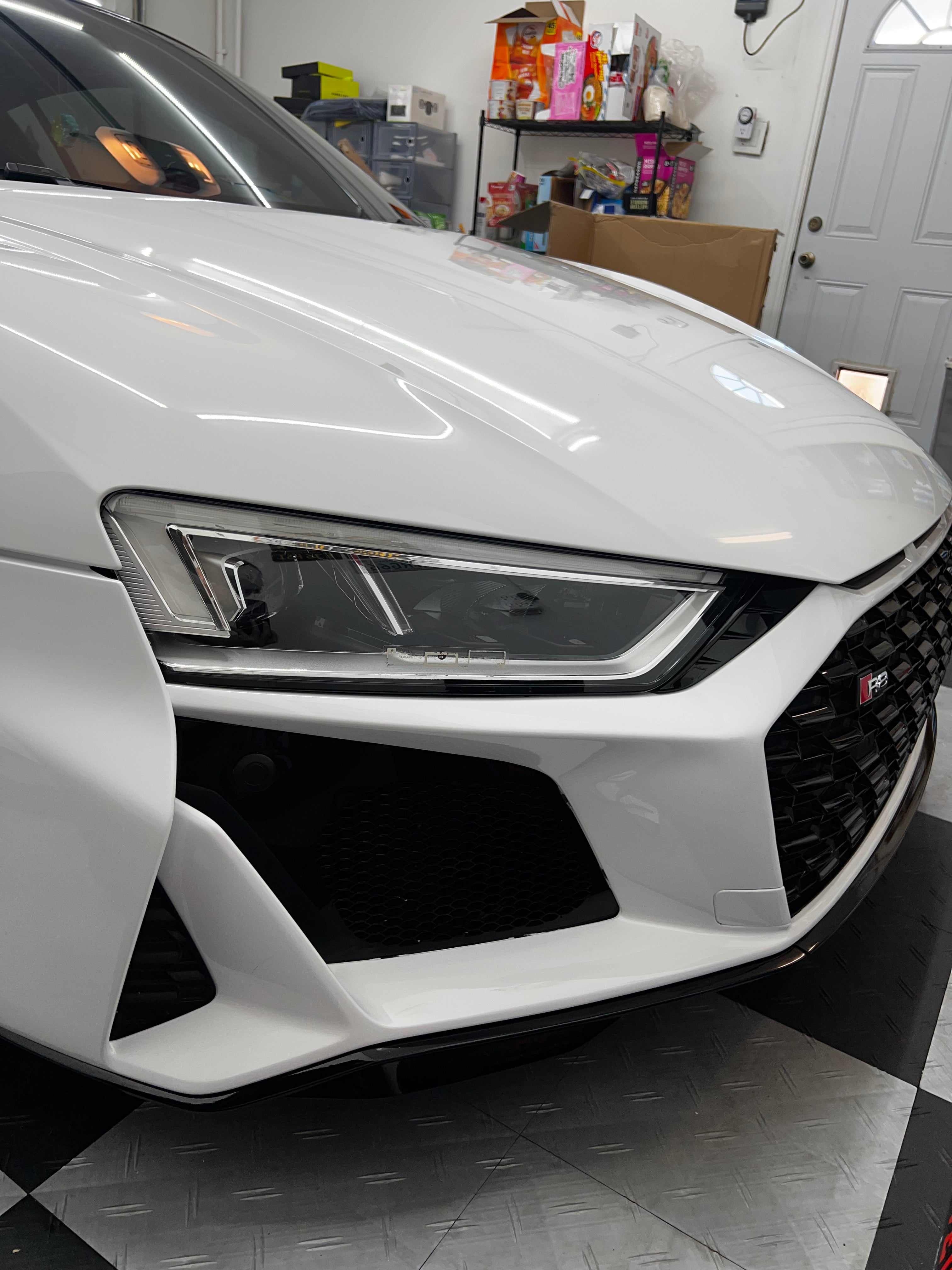 Audi R8 Pre Face Lift To Face Lift Conversion Front Bumper With Grilles & Trims 2017-2023