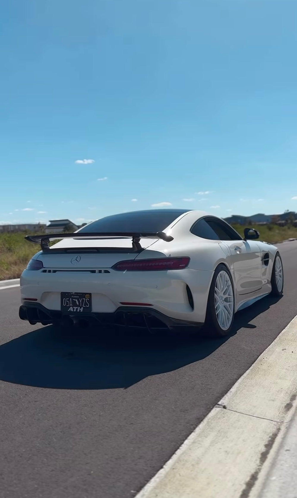 Mercedes AMG GT/GTS GTR Style Rear Bumper With Carbon Fiber Diffuser