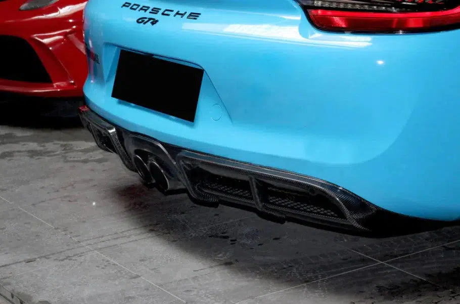 Porsche 981 Cayman/Boxster Carbon Fiber GT4 Style Rear Diffuser (2012-2016)