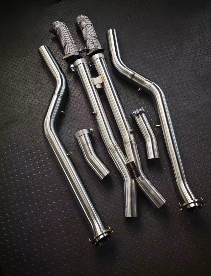 BMW G90/G99 M5 Mid Pipe & Secondary Down Pipe Package