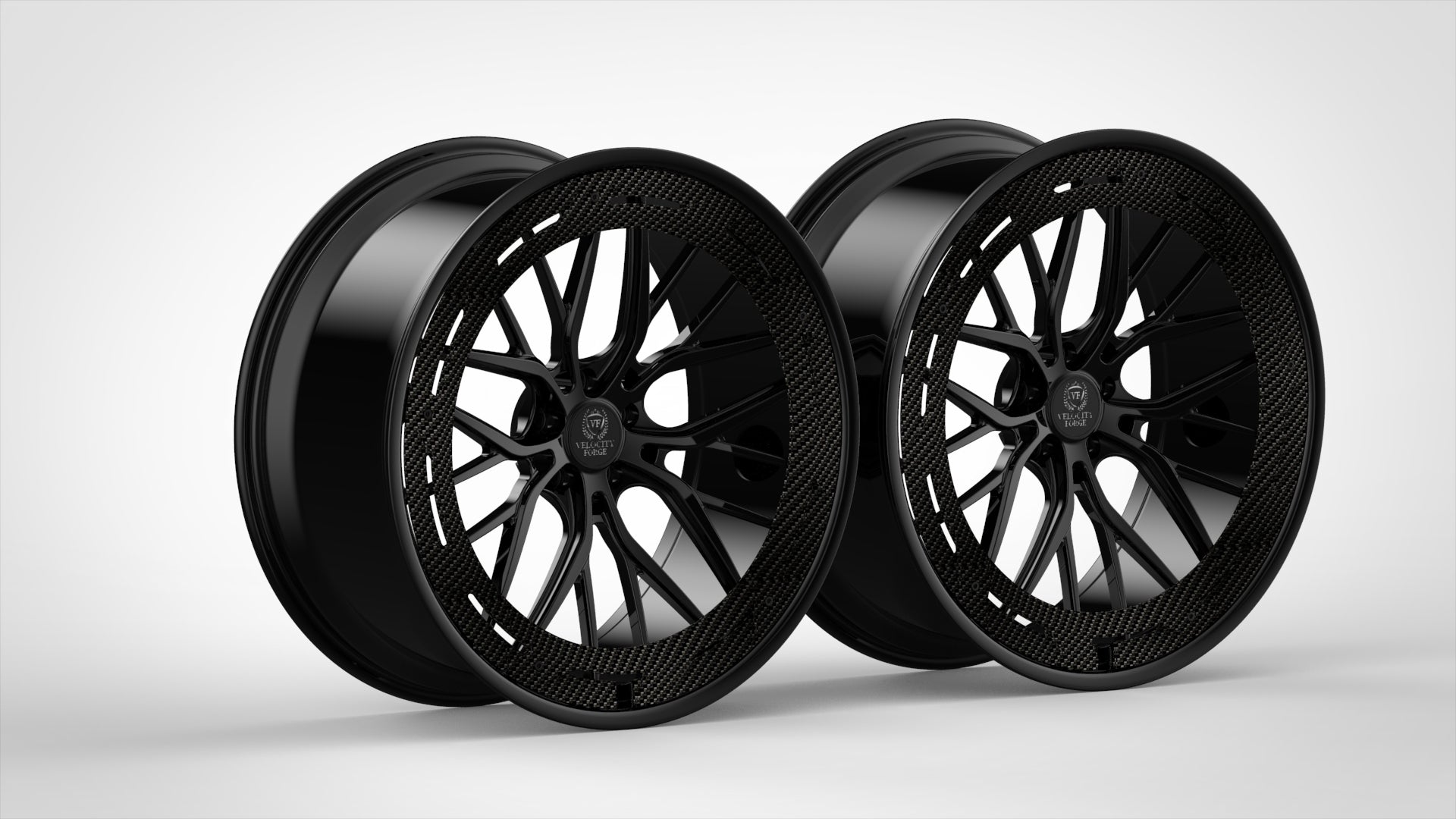 Velocity Forge FV-21 2Pc Carbon Fiber Forged Wheels Set Of 4