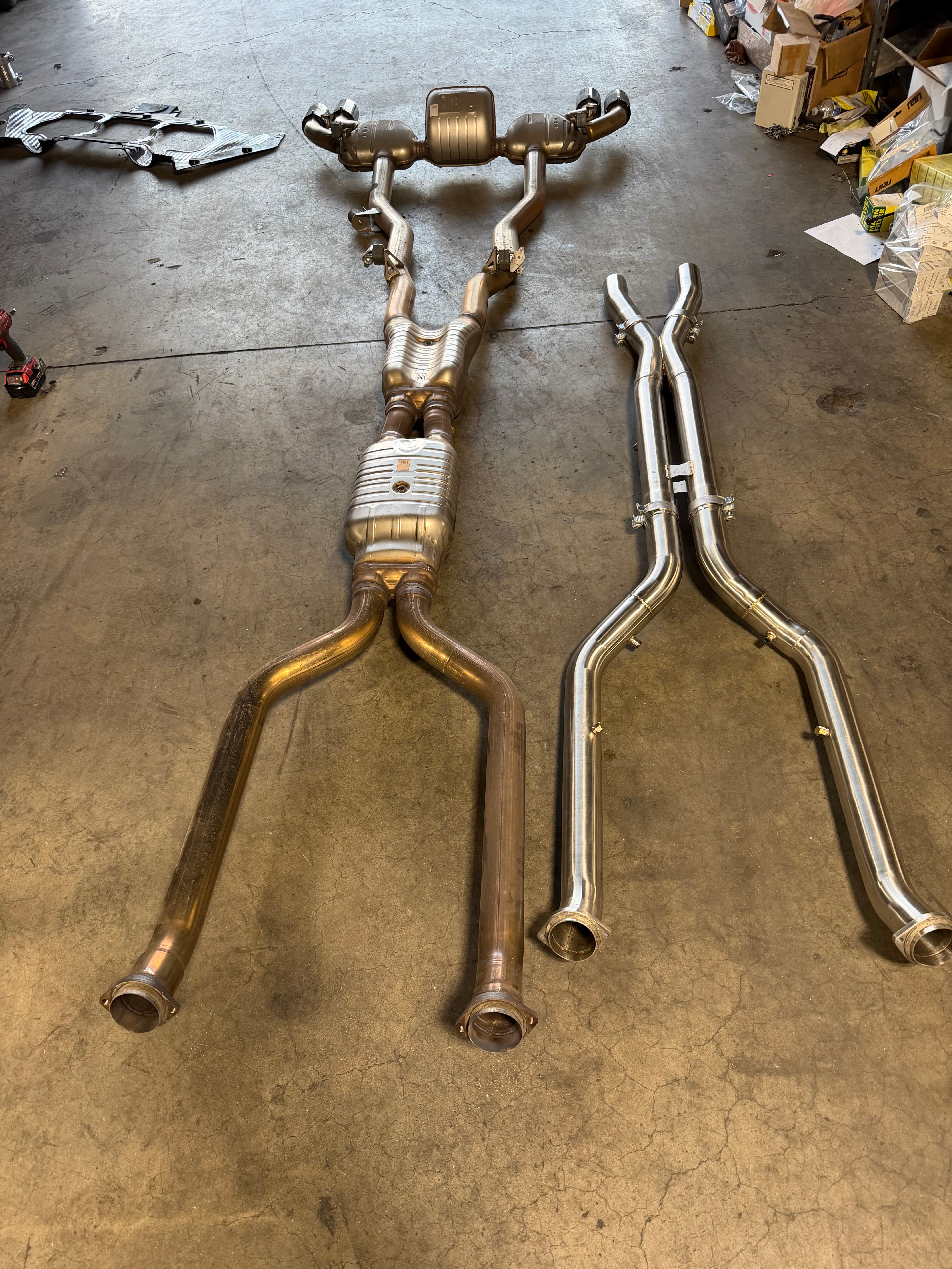 BMW G90/G99 M5 Mid Pipe & Secondary Down Pipe Package