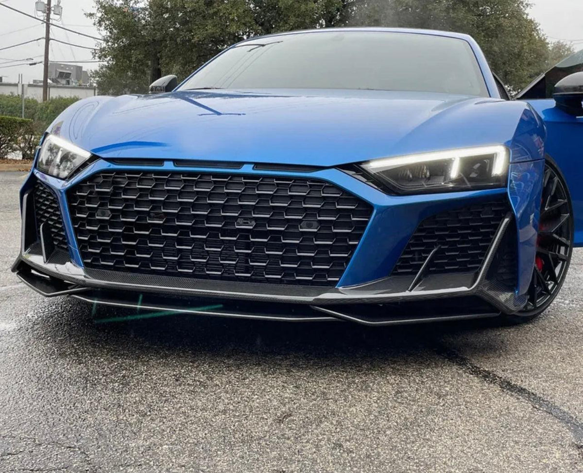 Audi R8 Lmp Front Audi R8 V10 Front Brand New Carbon Fiber Front Bumper Lip Chin Spoiler