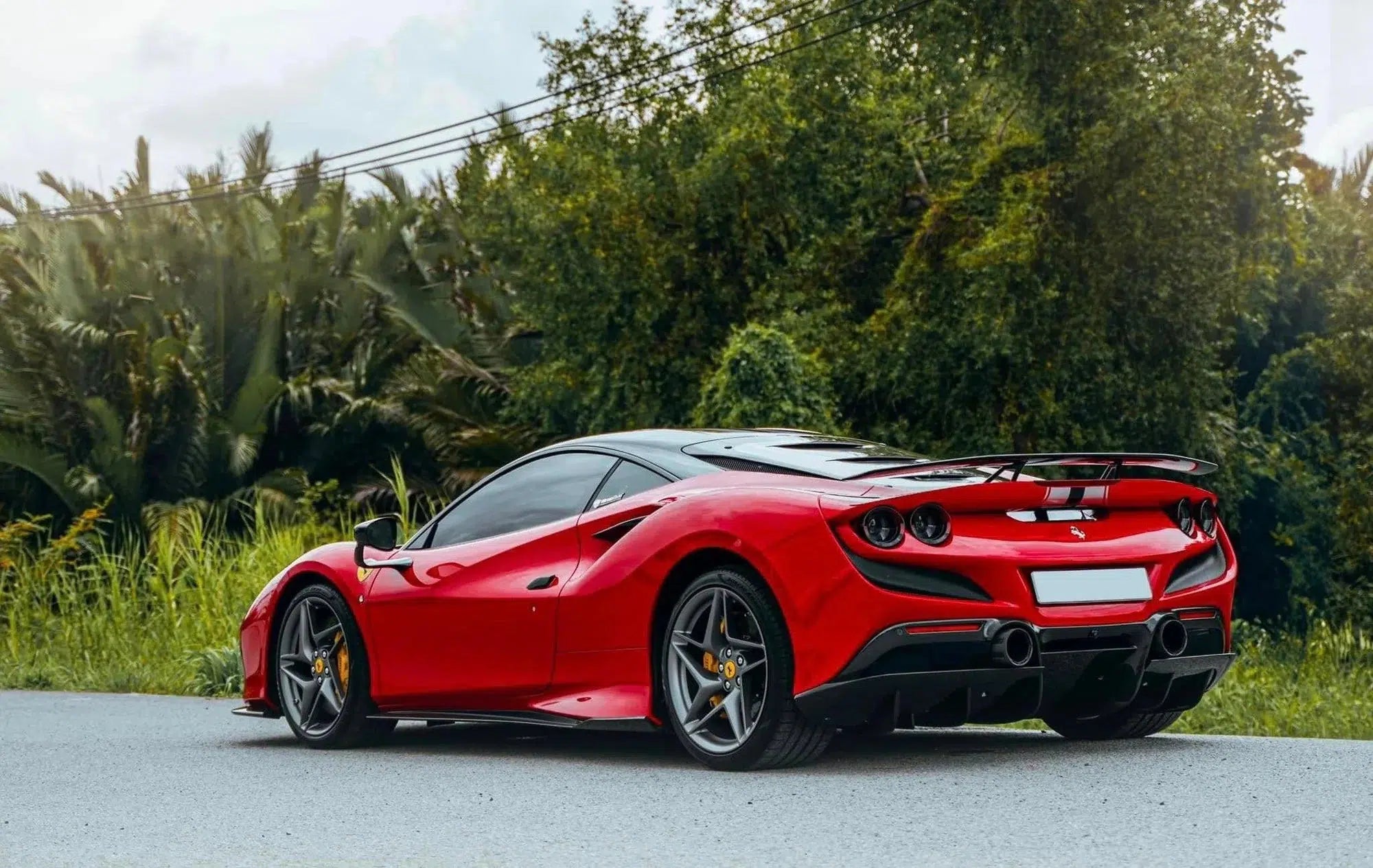 Ferrari F8 Tributo Carbon Fiber Side Skirt Extensions