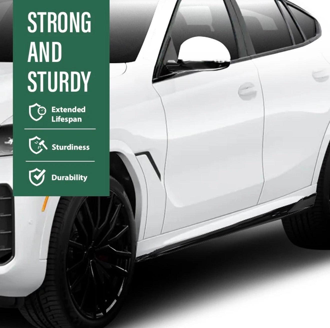 2020-2025 BMW X6 Gloss Black Side Skirt Extension