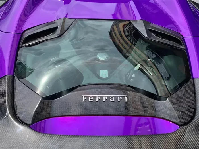 Ferrari 488 Spider Transparent Carbon Fiber Engine Bonnet