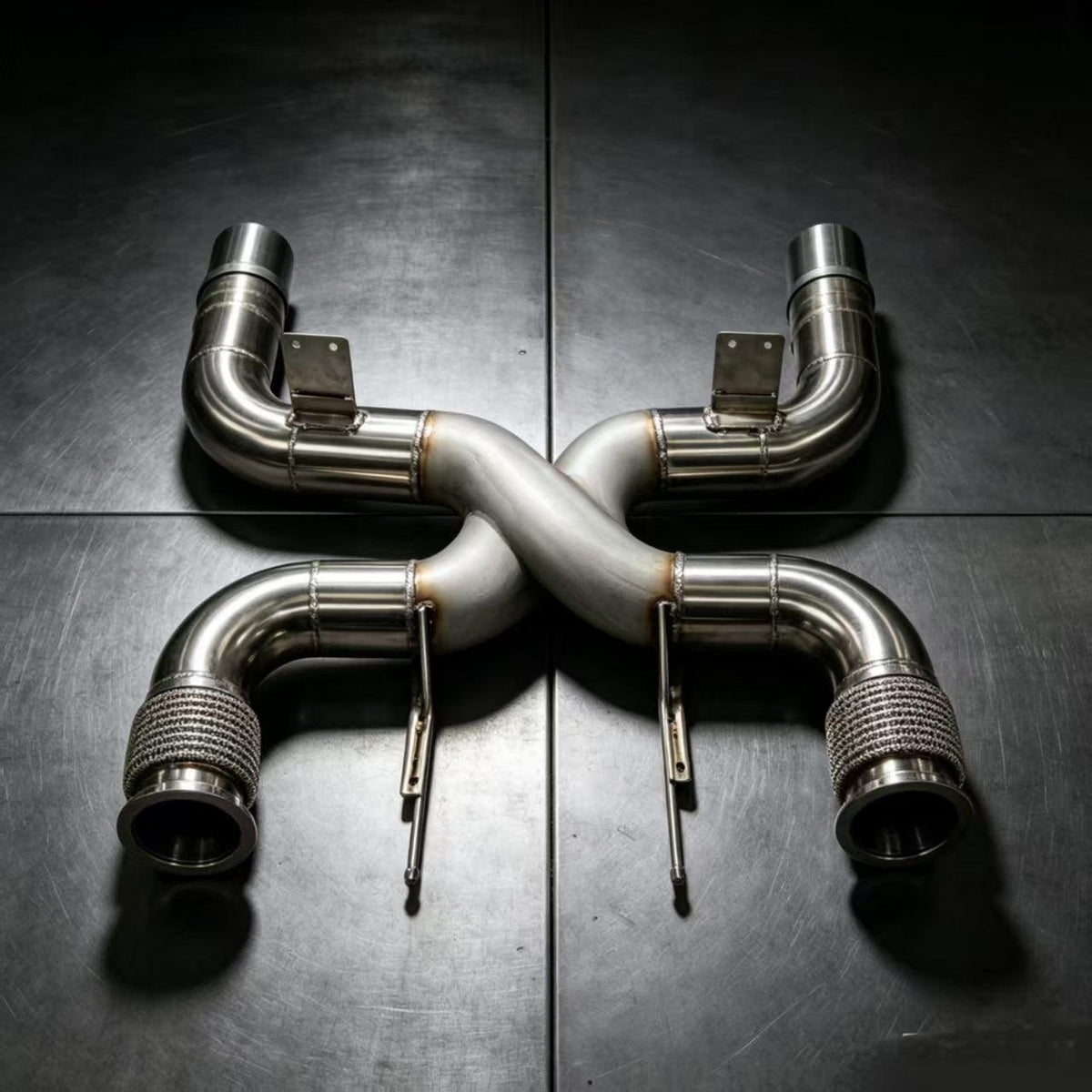 McLaren 720s Stain Less Steel Z Pipe Exhaust