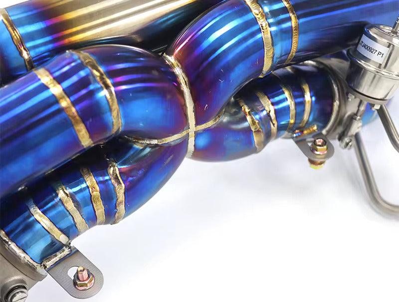 Porsche GT4/GT4RS Titanium Valved Cat Back Exhaust System With Muffler