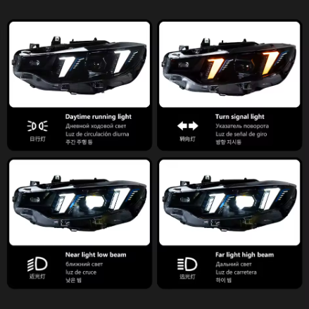 BMW F3X/F8X M3/M4 G8X Style Snake Eyes Headlights For F Series