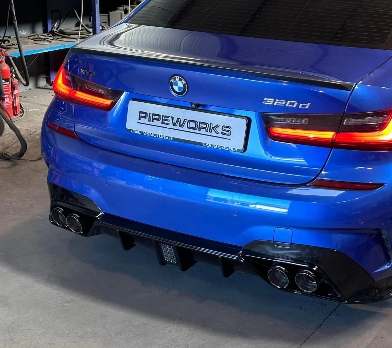 BMW G20 3 Series Gloss Black Brake Light Rear Diffuser