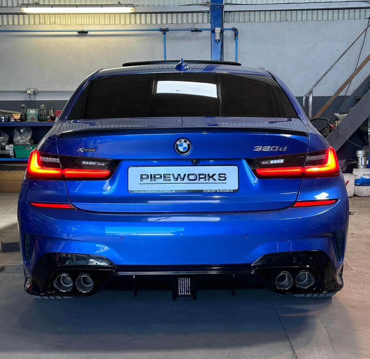 BMW G20 3 Series Gloss Black Brake Light Rear Diffuser