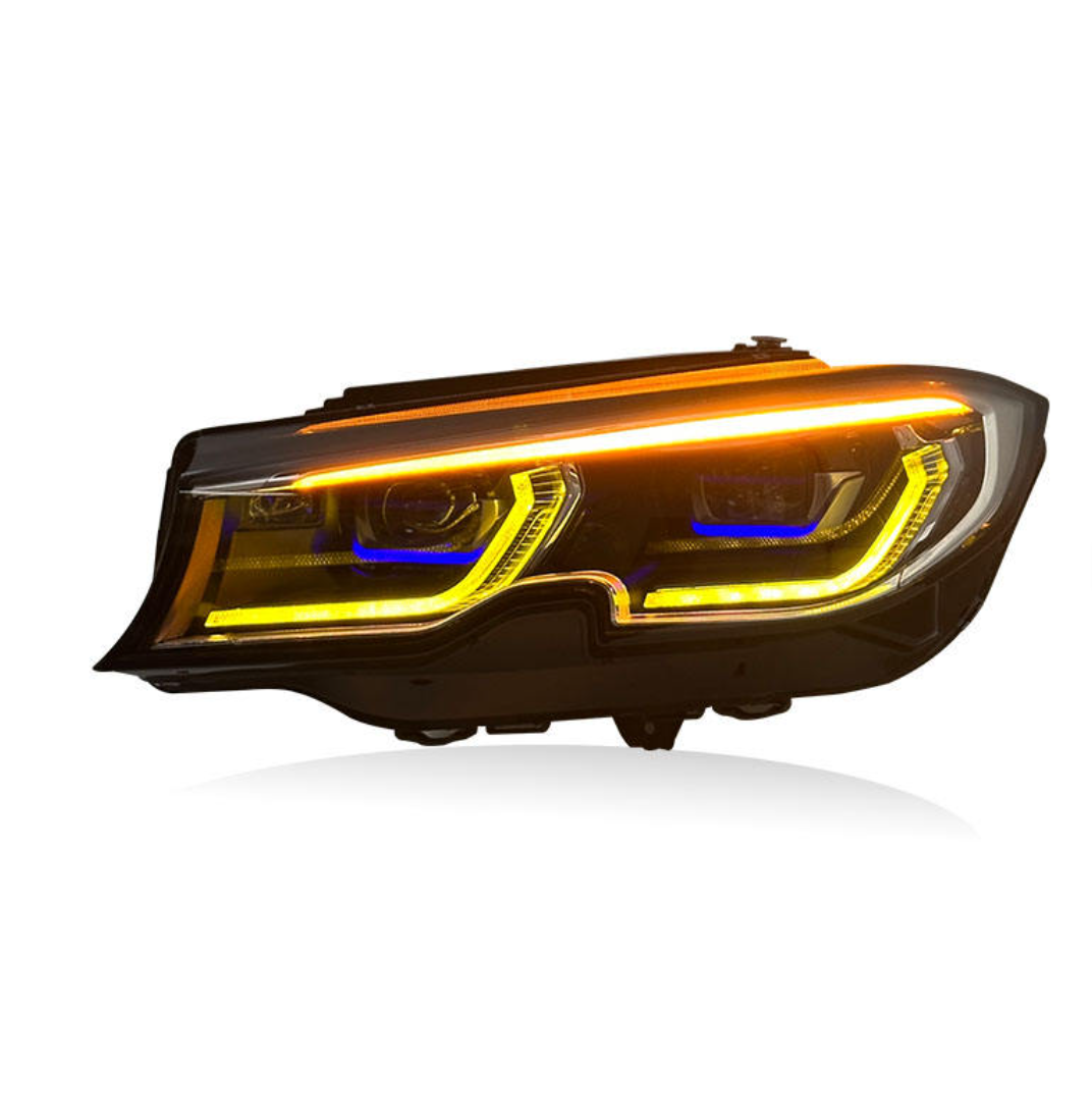 BMW G20 3 Series Laser Face Lift Headlights Plug & Play Yellow/White DRL Switch Back