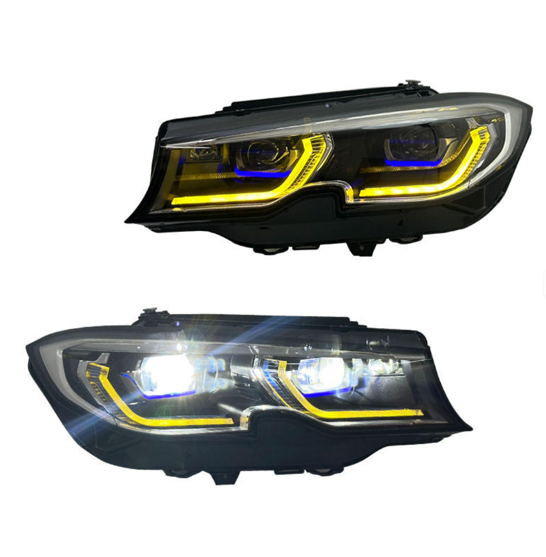 BMW G20 3 Series Laser Face Lift Headlights Plug & Play Yellow/White DRL Switch Back