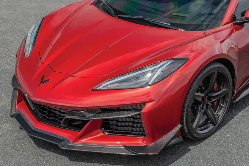 2024-2026 Corvette C8 Carbon Fiber Front Lip With Canard