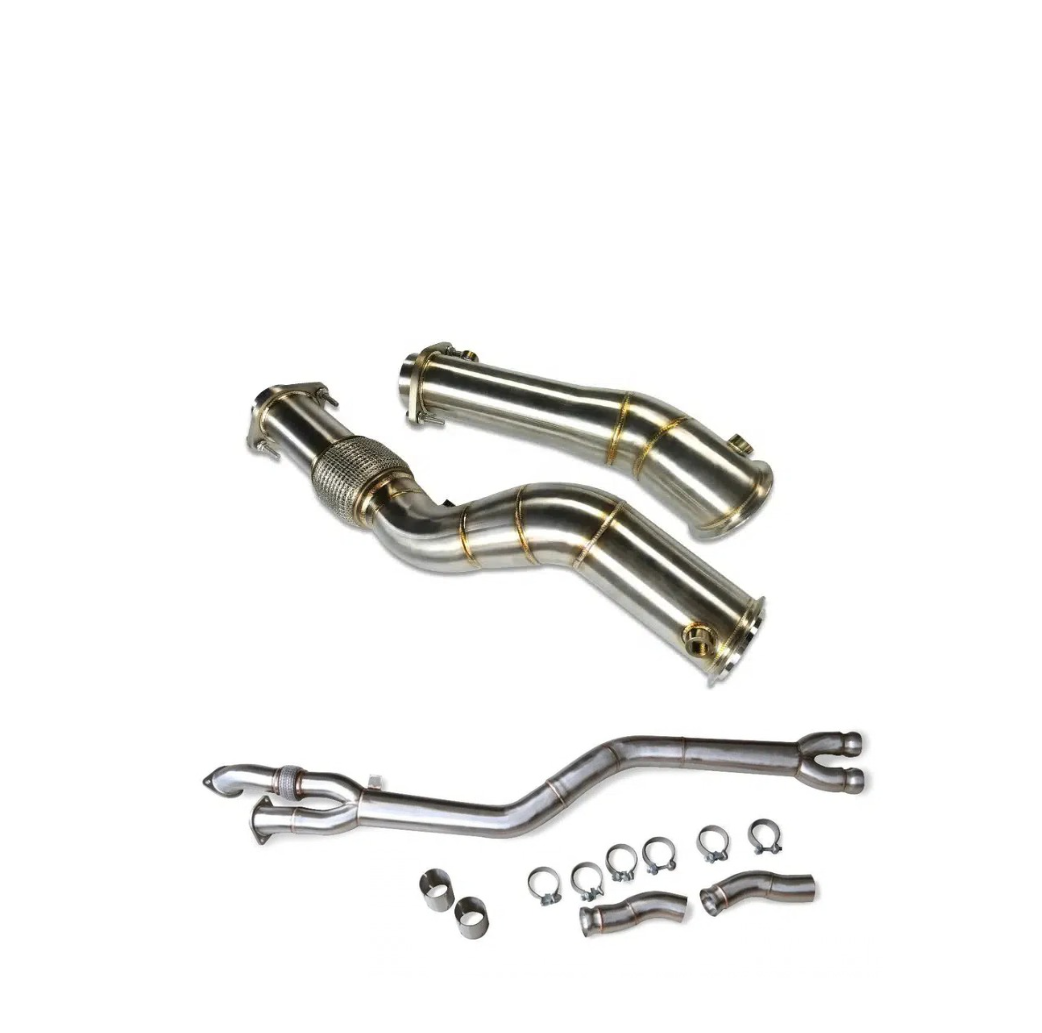 2021 -2026 BMW G80 M3/G82/G83 M4 Cat Less Downpipe & Single Mid Pipe Package