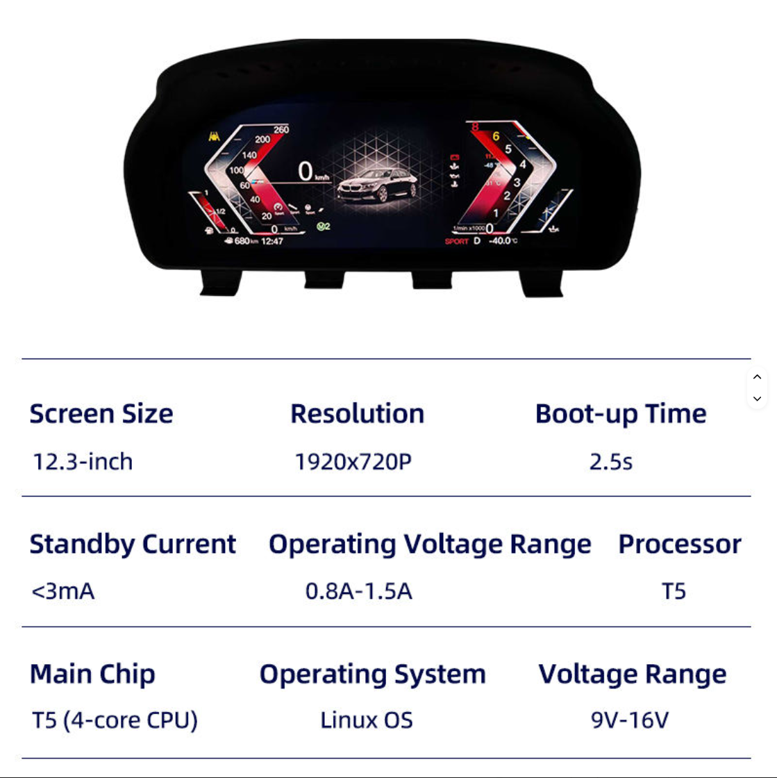 2013-2018 BMW F30/F31/F32 Digital cluster Upgrade Plug & Play