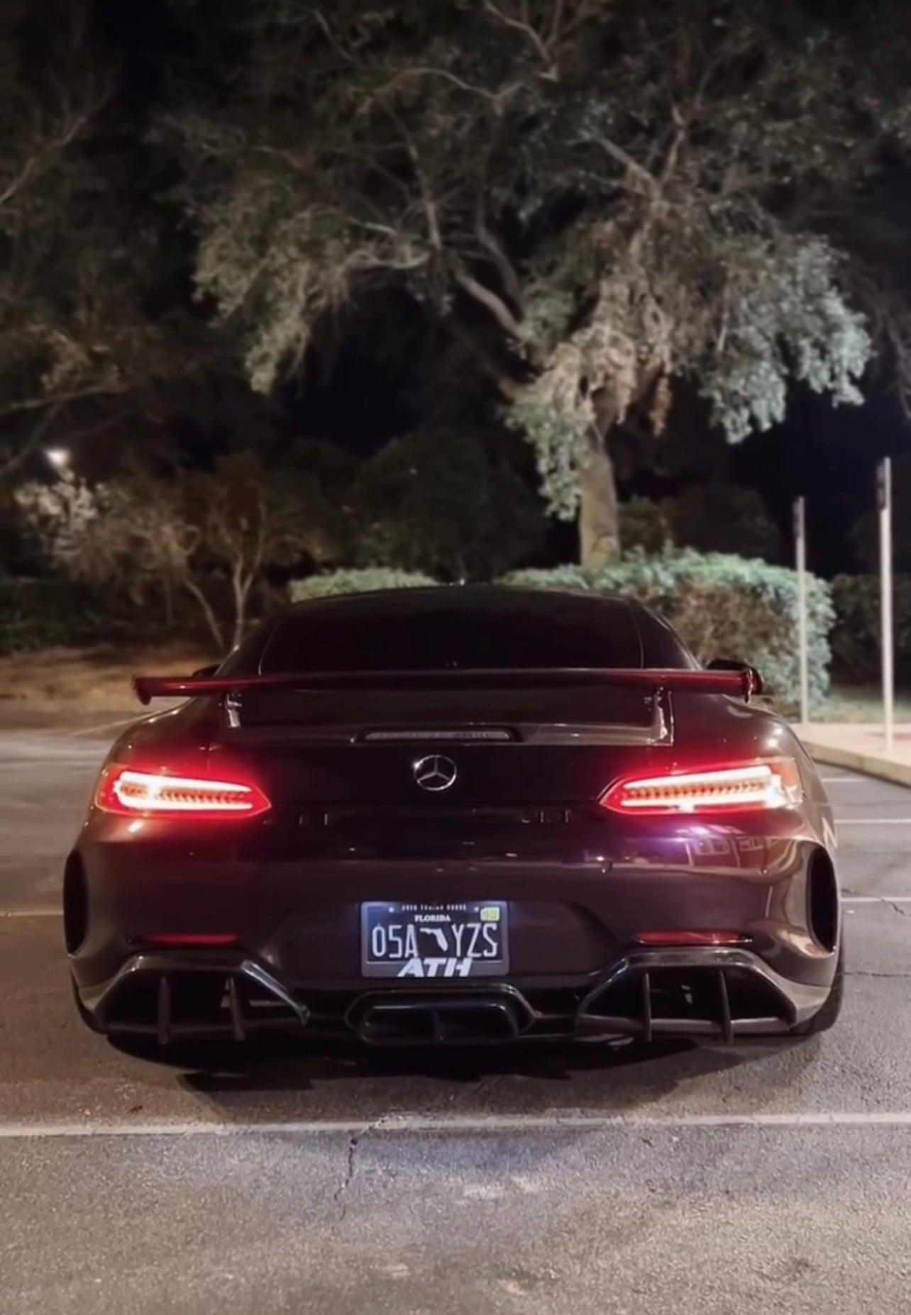 Mercedes AMG GT/GTS GTR Style Rear Bumper With Carbon Fiber Diffuser
