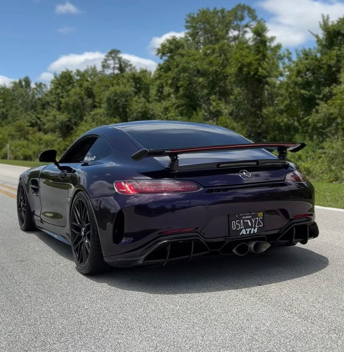 Mercedes Gtr Rear Mercedes AMG GT/GTS GTR Style Rear Bumper With Carbon Fiber Diffuser