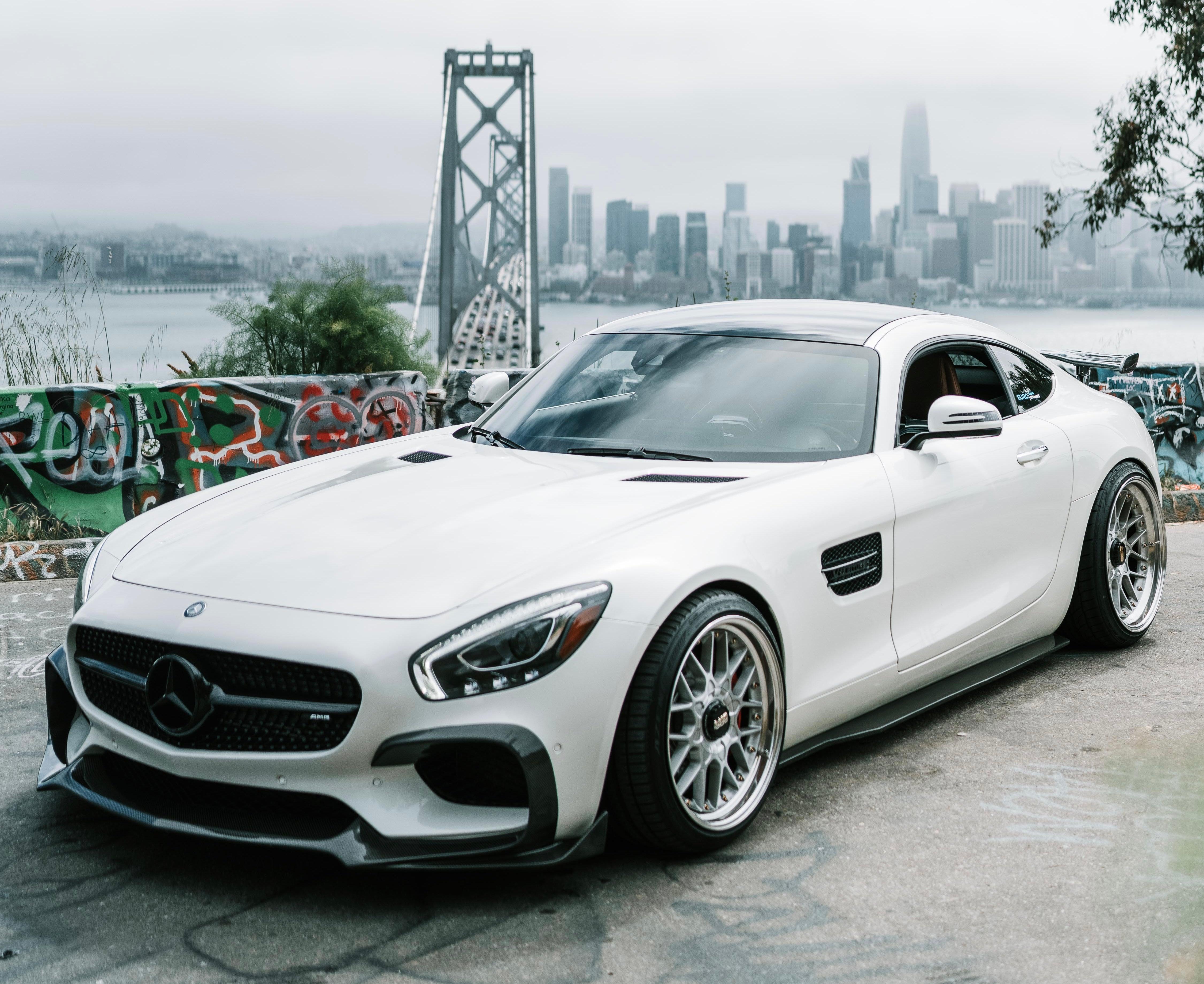 Mercedes AMG GT/GTS Carbon Fiber Front Lip With Splitter