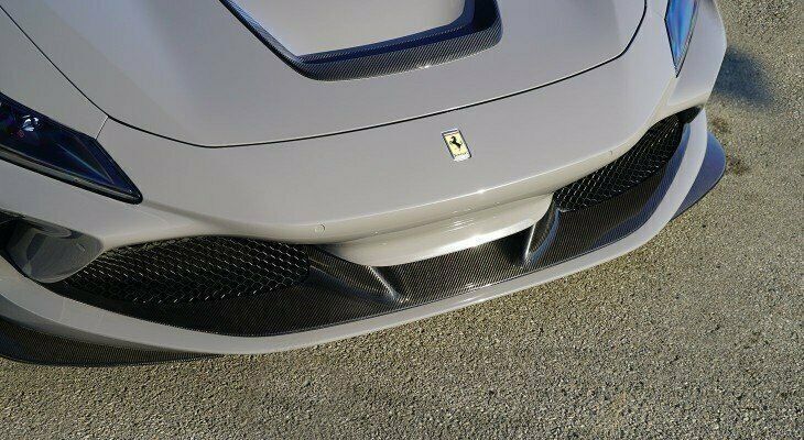 Ferrari F8 Tributo Carbon Fiber Front Bumper Lip Cover
