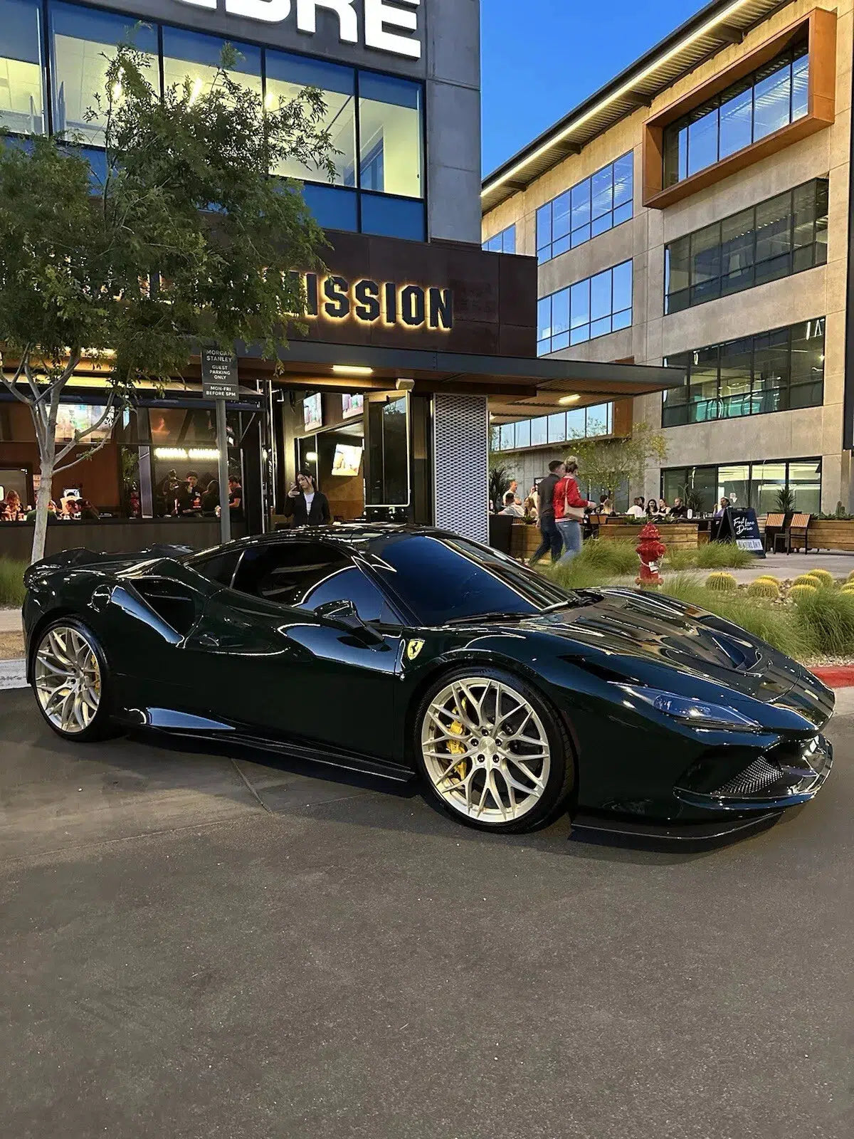 Ferrari F8 Tributo Carbon Fiber Side Skirt Extensions