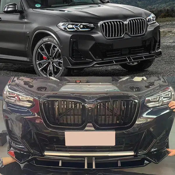 BMW X3 G01/X4 G02 LCI M Sport ABS Gloss Black Front Lip