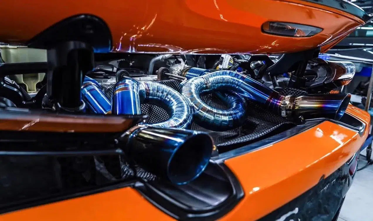 McLaren 720S Titanium Cat back Exhaust Straight Pipe