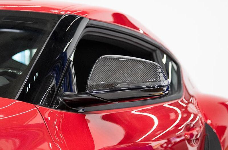 Toyota Supra Carbon Fiber Mirror Caps - eurobahndynamics