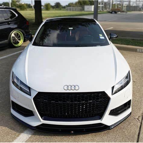 Gloss Black Badge Set For Audi TTS Mk3 – Front & Rear Emblems, Self-Adhesive