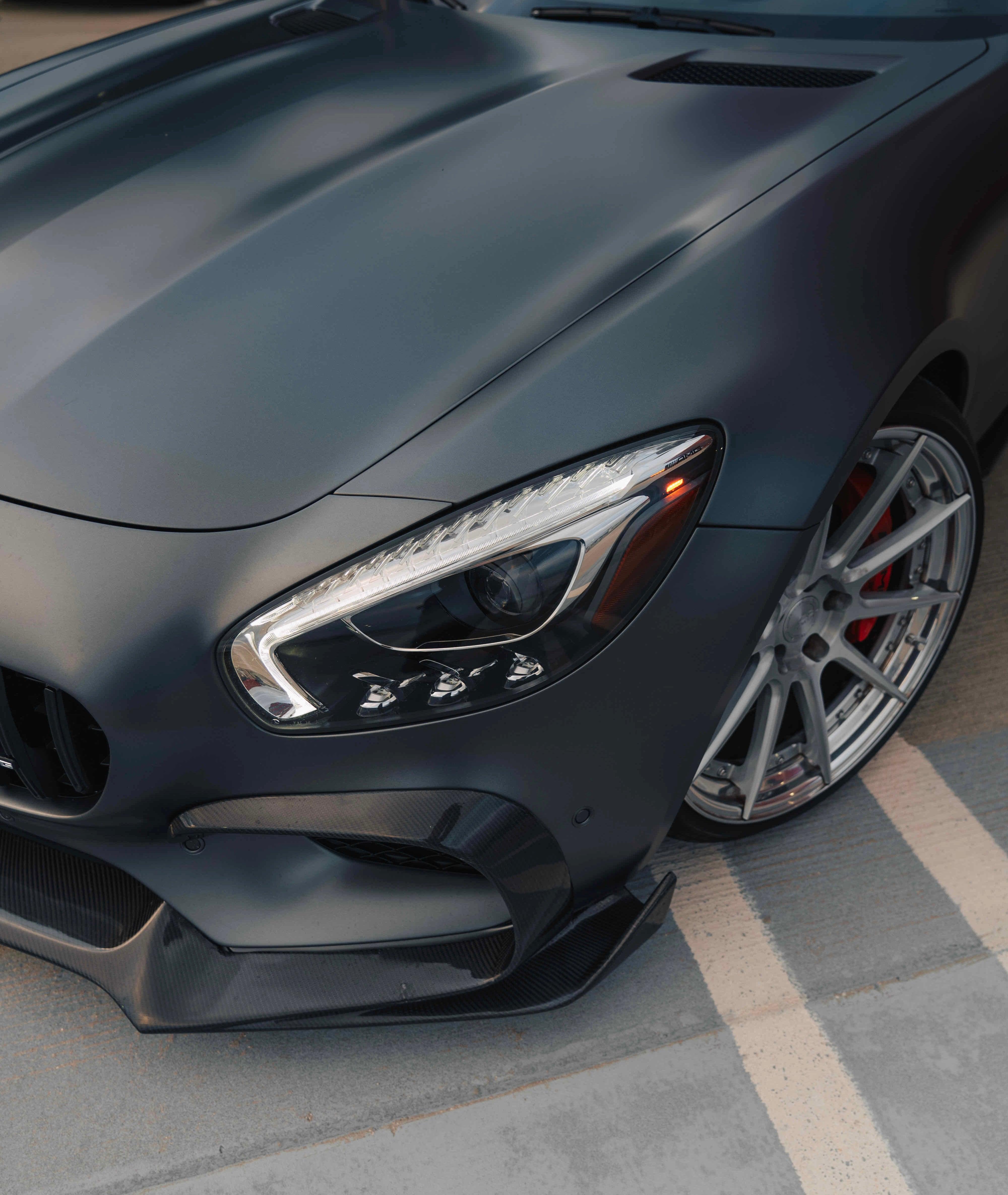 Mercedes AMG GT/GTS Carbon Fiber Front Lip With Splitter