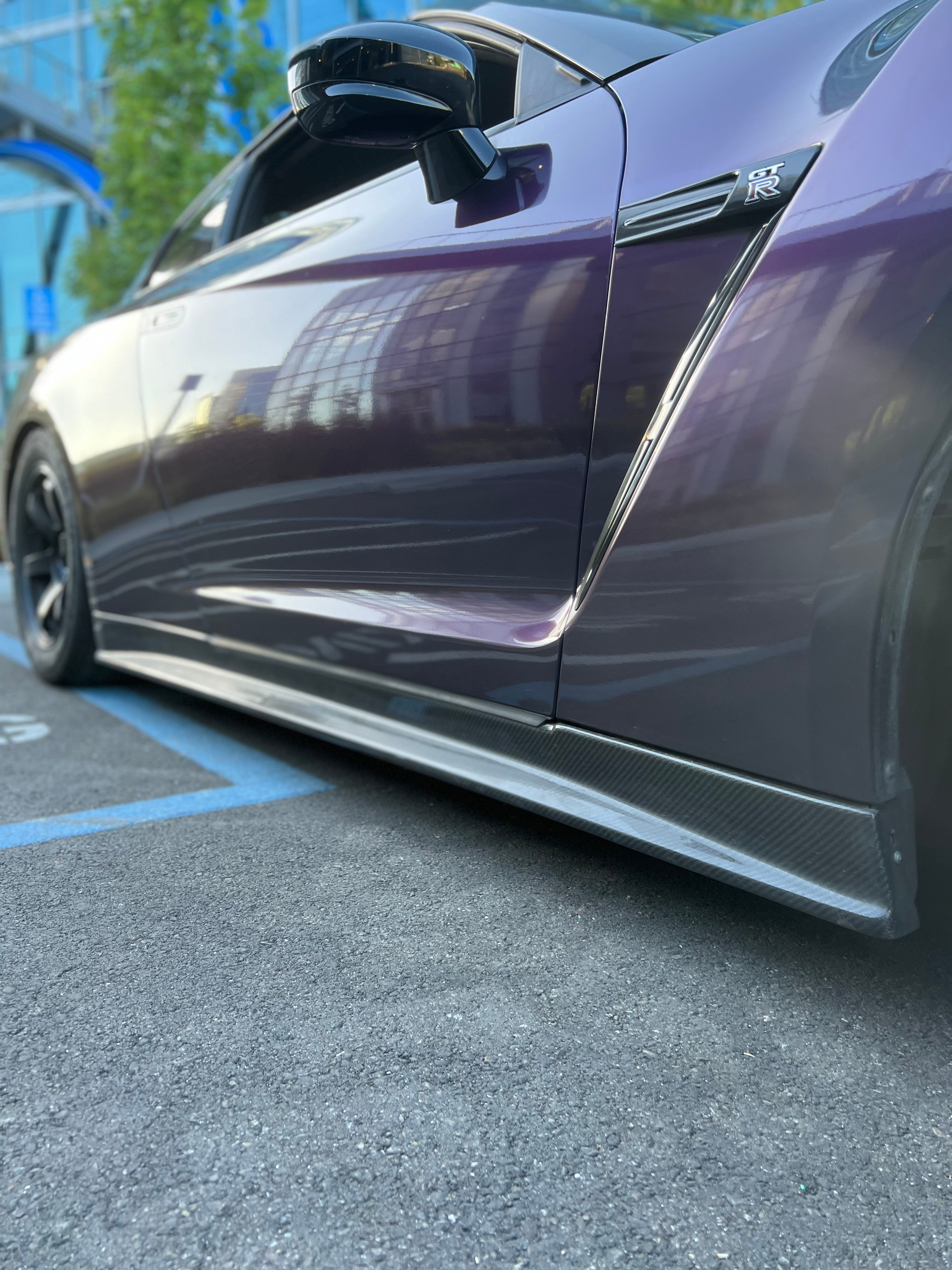 Nissan GTR Carbon Fiber Side Skirt Extension - eurobahndynamics