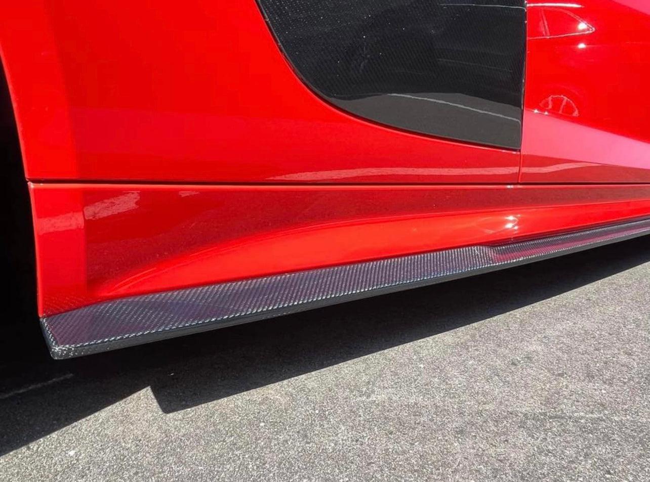 Audi R8 Artisan Carbon Fiber Side Skirts - eurobahndynamics