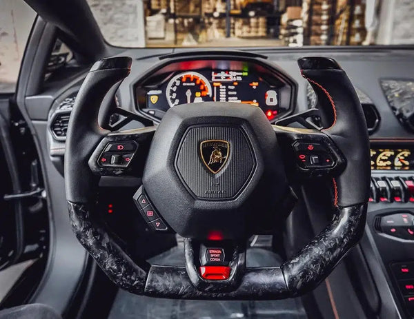 Lamborghini Urus carbon steering wheel 💎  Racing car design, Lamborghini,  Steering wheel