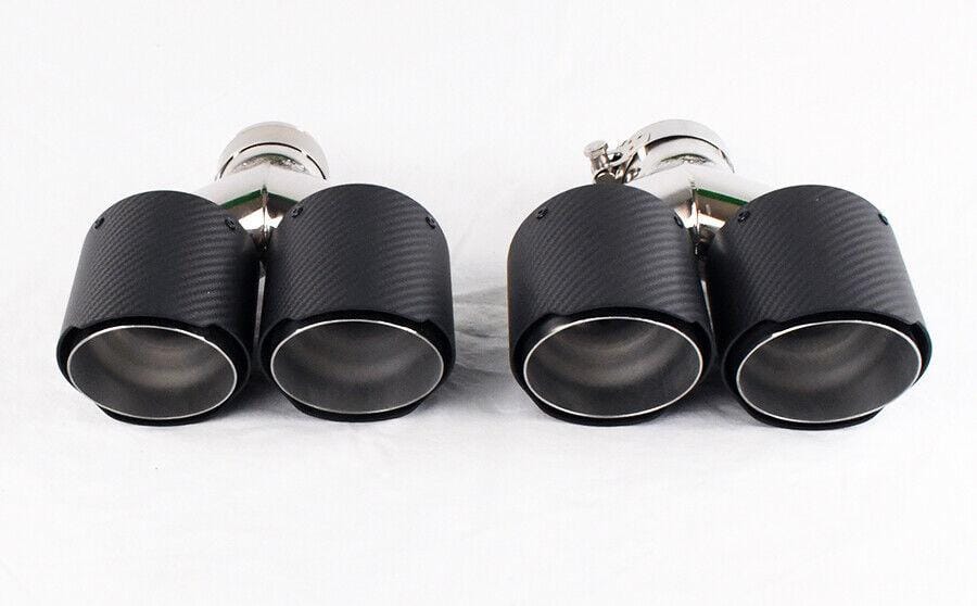 2.5in inlet to 4in outlet Carbon fiber Quad Style Exhaust Tips