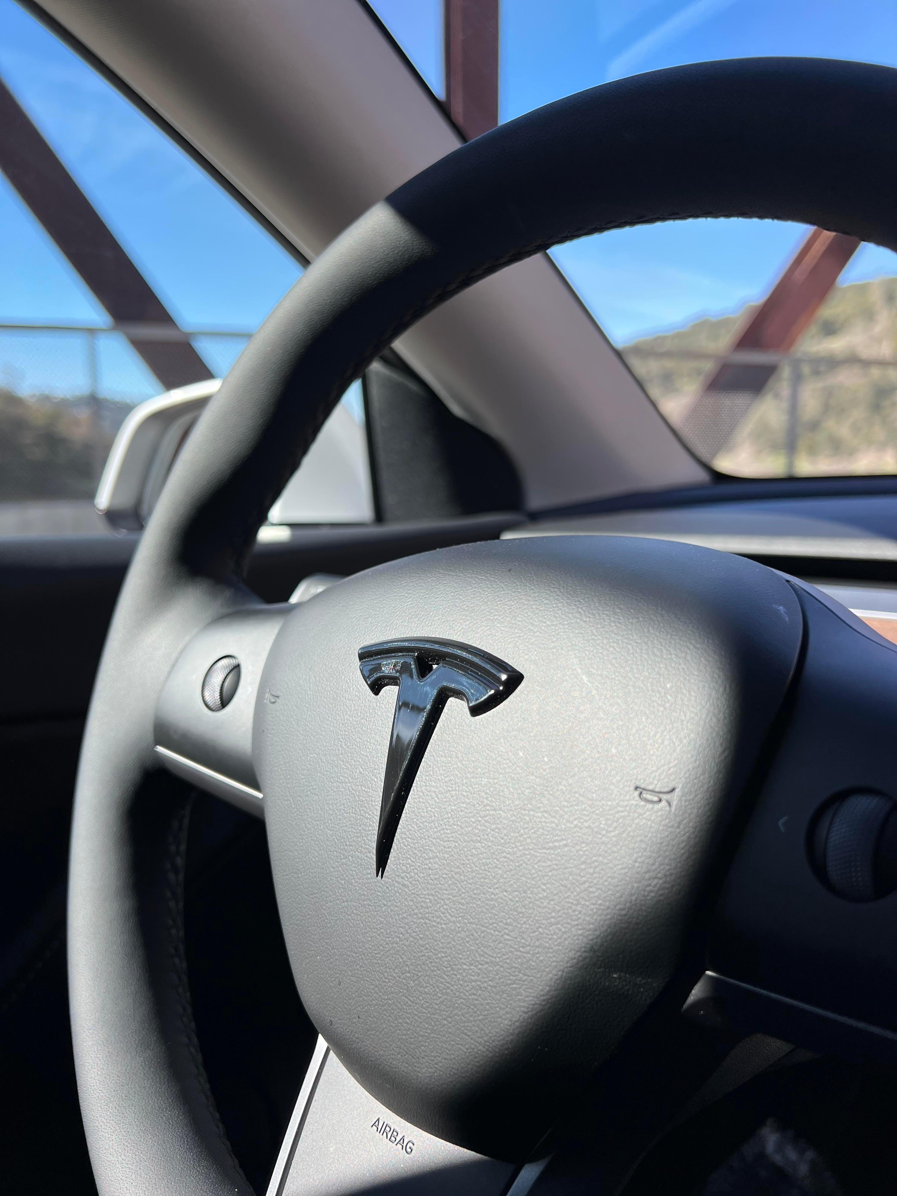 Tesla Model 3/Y Steering Wheel Badge - eurobahndynamics