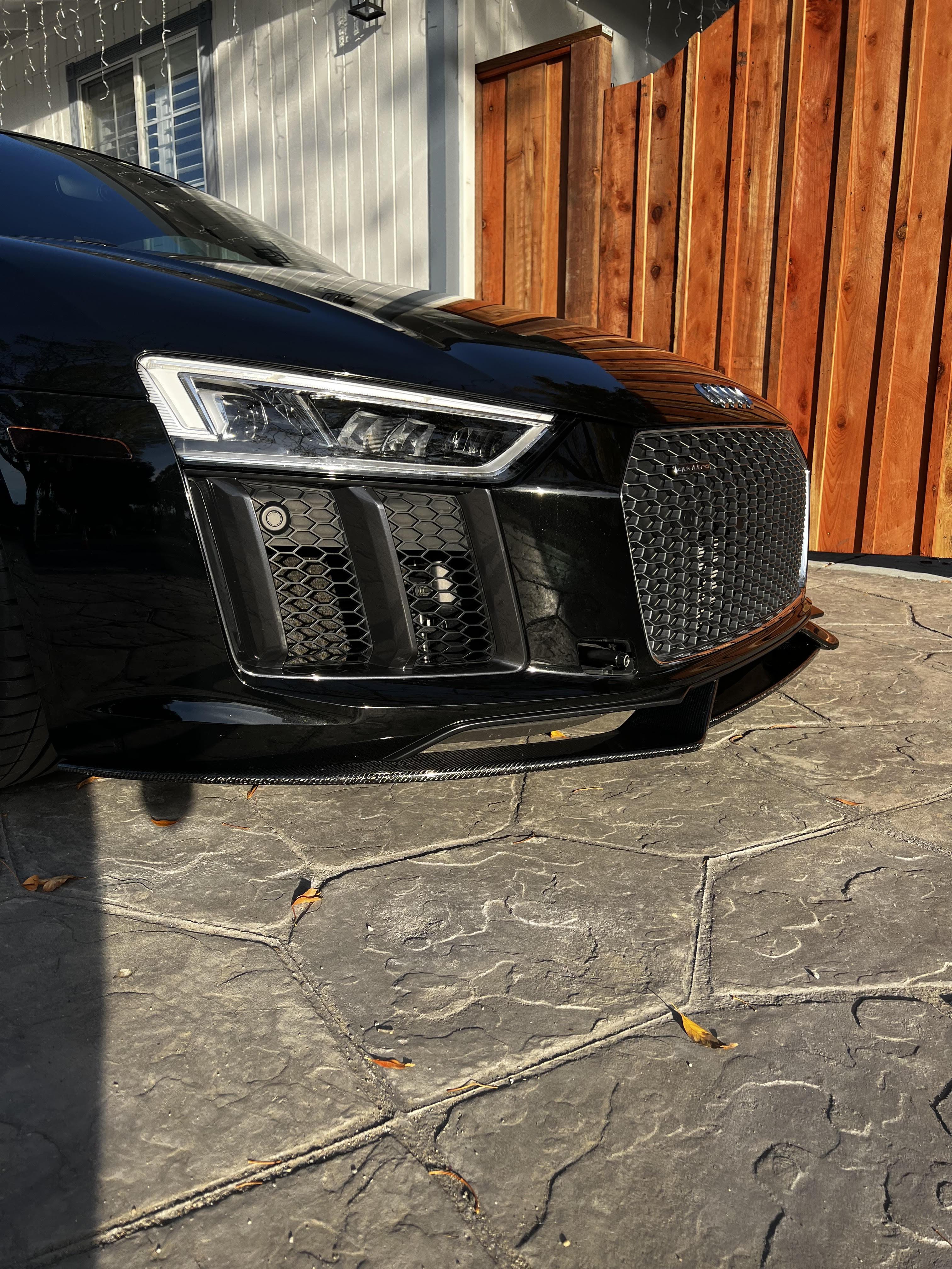 Audi R8 3Pc Artisan Carbon Fiber Front Lip - eurobahndynamics